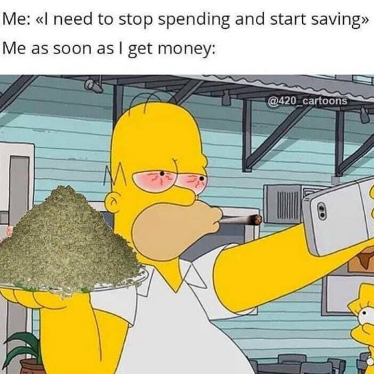 Every month without fail . . . . #me #spending #saving #problems #simpsons #cartoon…